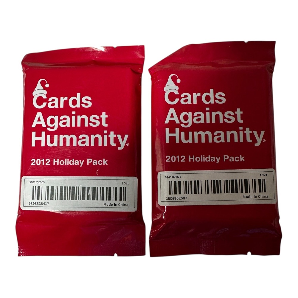Cards Against Humanity 2012 Holiday Pack Set of 2 New‎ Sealed